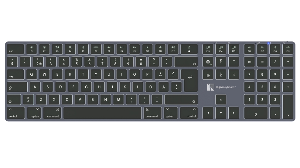 MacOS keyboard<br>TITAN Slimline Keyboard – Mac<br>SE Swedish